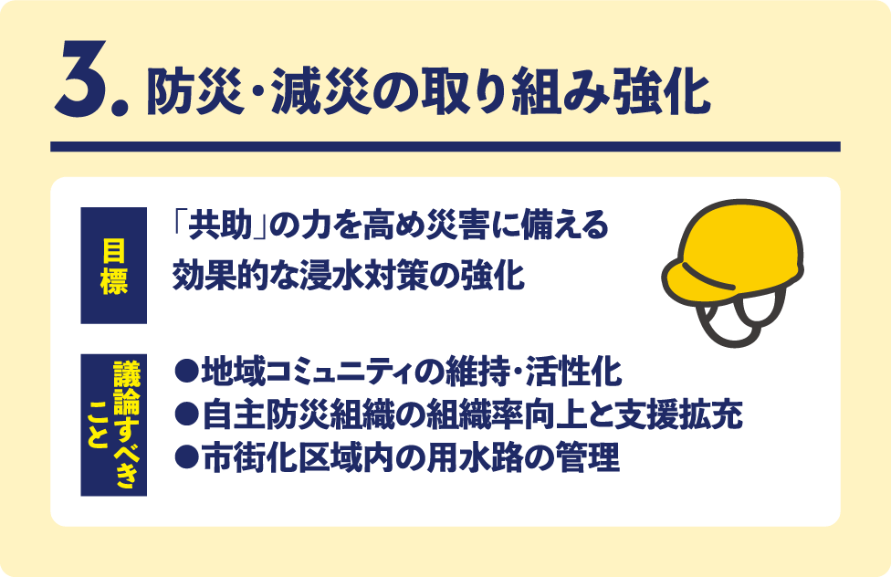 防災・減災の取り組み強化